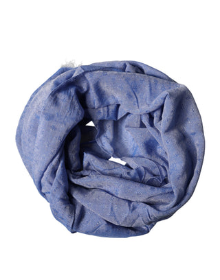 Estola de encaje azul, chal de algodón para cuello