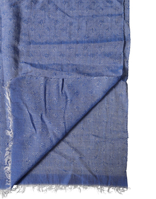 Estola de encaje azul, chal de algodón para cuello