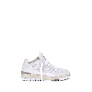 Beige Calf Leather Bos Taurus Athletic Sneakers