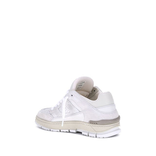 Beige Calf Leather Bos Taurus Athletic Sneakers