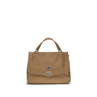Schultertasche aus braunem Kalbsleder vom Bos Taurus