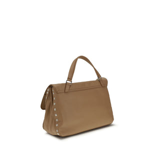 Schultertasche aus braunem Kalbsleder vom Bos Taurus