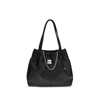Bolso de hombro negro de cordero Ovis Aries Aries