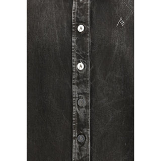 Schwarzes Jeanshemd