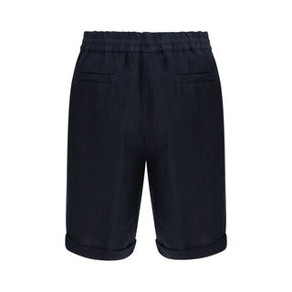 Bermudashorts aus blauem Leinen