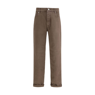 Brown Cotton Jeans Denim