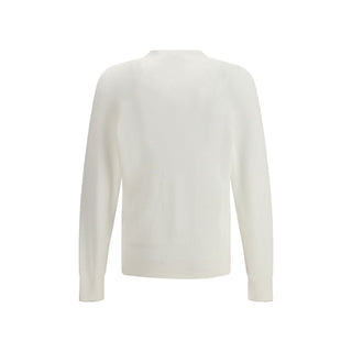 Weiße Baumwollstrickjacke