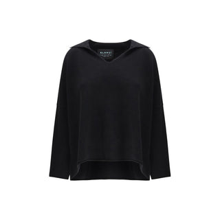 Schwarzes Kaschmir-Sweatshirt
