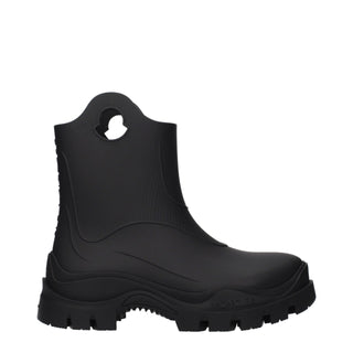 Schwarze Baumwoll-Stiefeletten