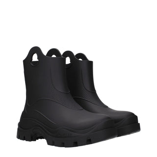 Schwarze Baumwoll-Stiefeletten
