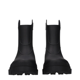 Schwarze Baumwoll-Stiefeletten