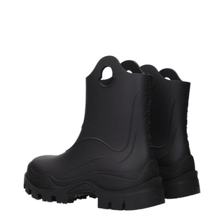 Schwarze Baumwoll-Stiefeletten