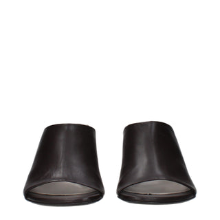 Black Leather High Heel Pumps