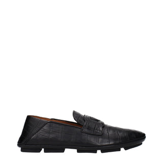 Mocasines sin cordones de cuero negro