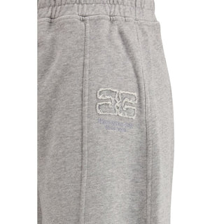 Gray Cotton Casual Pants