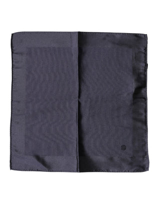 Blauer Seidenschal für Herren mit Logo-Design