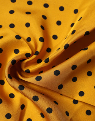 Orange Polka Dot Square Handkerchief Scarf