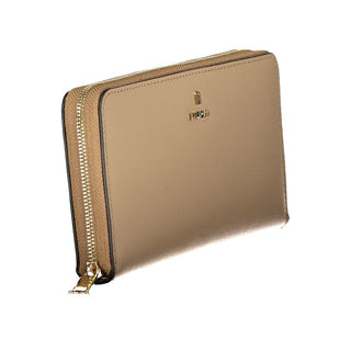Cartera de mujer de cuero beige