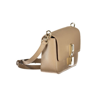Beige Leder-Damenhandtasche