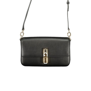 Bolso de mano para mujer de cuero negro  