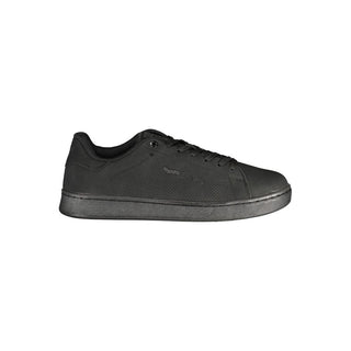 Schwarzer Polyurethan-Herren-Sneaker