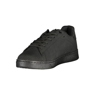 Schwarzer Polyurethan-Herren-Sneaker
