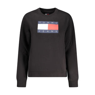Schwarzes Baumwoll-Sweatshirt für Damen