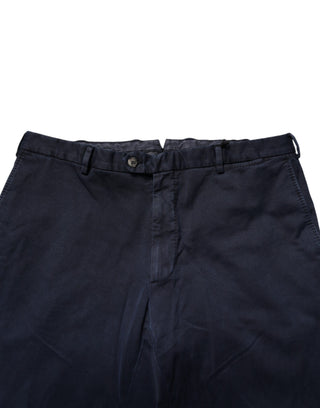 Pantalones chinos ajustados azul oscuro a media cintura