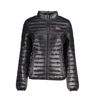 Chaqueta de poliamida negra para mujer