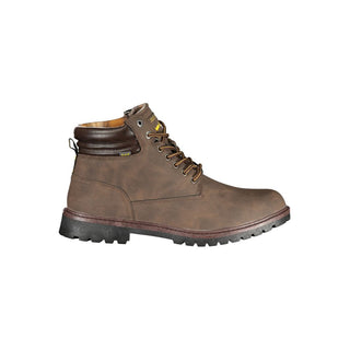 Herren Sneaker-Boot aus braunem Polyurethan