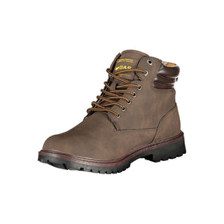 Herren Sneaker-Boot aus braunem Polyurethan