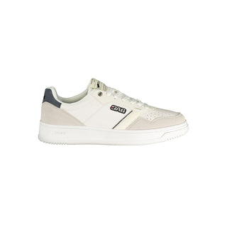 White Polyester Men Sneaker
