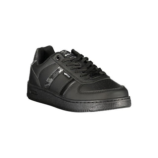 Schwarzer Damen-Sneaker aus Polyurethan