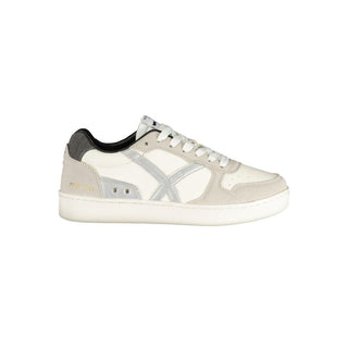 White Polyurethane Women Sneaker