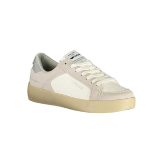 Weiße Polyurethan Damen Sneaker