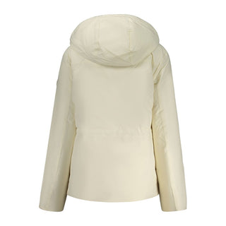 Chaqueta parka blanca de poliéster para mujer
