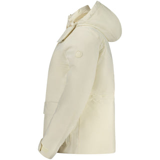 Chaqueta parka blanca de poliéster para mujer
