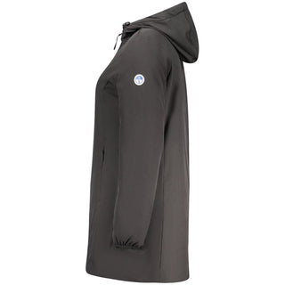 Chaqueta negra de poliéster para mujer