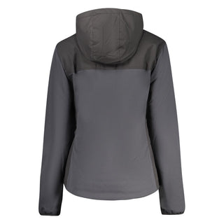 Black Polyester Women Jacket