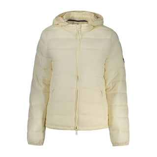 Weiße Damen-Polyesterjacke