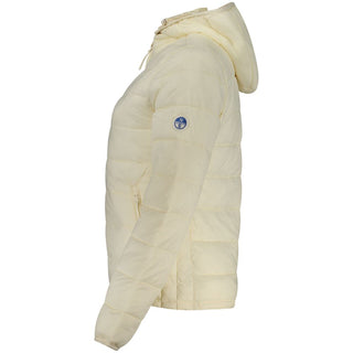 Weiße Damen-Polyesterjacke