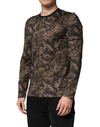 Camiseta de manga larga de camuflaje multicolor