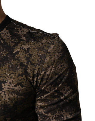 Camiseta de manga larga de camuflaje multicolor