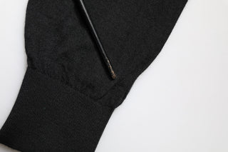 Black Cashmere V-Neck Men Pullover Sweater