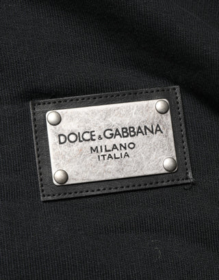 Black Logo Zipped Hooded Sweatshirt Sweater