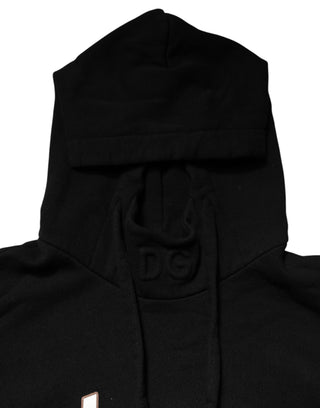 Schwarzes „LOVE“ Baumwoll-Kapuzen-Sweatshirt