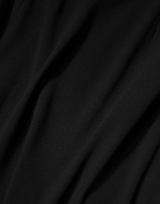 Vestido midi negro sin mangas con escote cuadrado