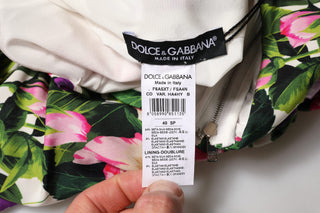 Vestido mini multicolor de seda charmeuse con estampado floral y fruncido