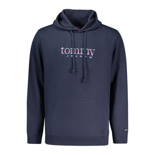 Sudadera con capucha de algodón azul para hombre