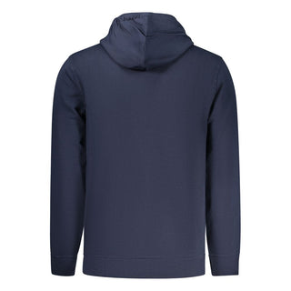 Sudadera con capucha de algodón azul para hombre